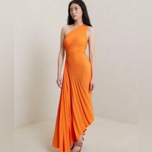 ALC Delfina Pleated One Shoulder Dress